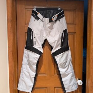 Women's White and Black Motorcycle Pants